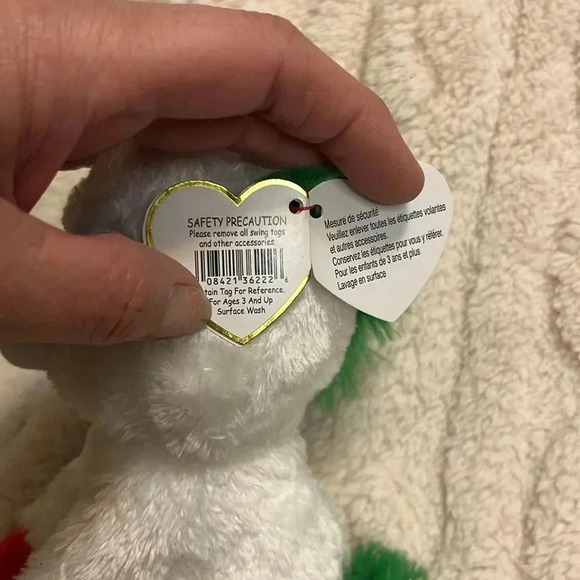 2018 TY BEANIE BOOS CANDY CANE THE CHRISTMAS UNICORN 6" SMALL• retired• - Picture 5 of 6